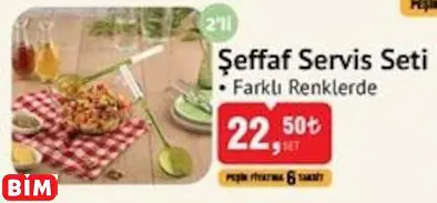 ŞEFFAF SERVİS SETİ ŞEFFAF SERVİS SETİ